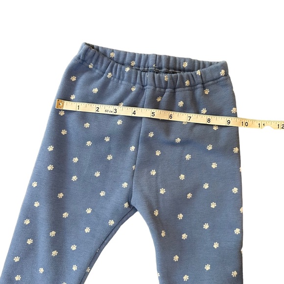 Uniqlo Fleece Leggings blue with paw print, 12-18mo - Picture 5 of 8